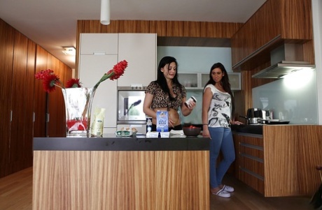 Порнозвезда Алетта Оушен с великолепным телом и улыбкой развлекается дома 14