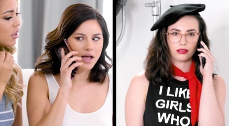 Девочки-подростки Алина Лопес и Шайла Дженнингс пробуют лесбийский секс на глазах у семьи 3