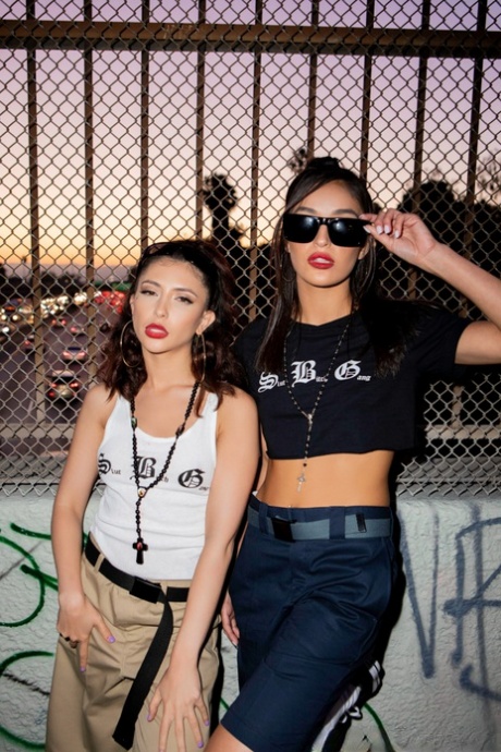 Знойные брюнетки Эмили Уиллис и Джейн Уайлд занимаются аналом с большим черным членом 4