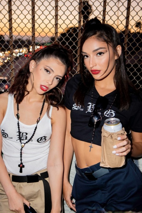 Знойные брюнетки Эмили Уиллис и Джейн Уайлд занимаются аналом с большим черным членом 3