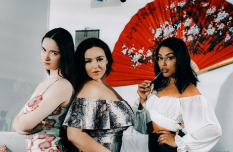 Наташа Найс и ее падчерица Хейзел Мур находятся с Ванессой Скай, девушкой 1