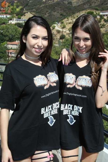 Миниатюрные белые девушки обмениваются спермой после жесткого анального секса с большим черным членом 1